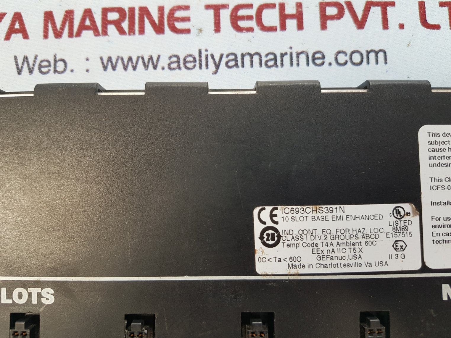 Ge fanuc ic693chs391n 10-solt programmable controller