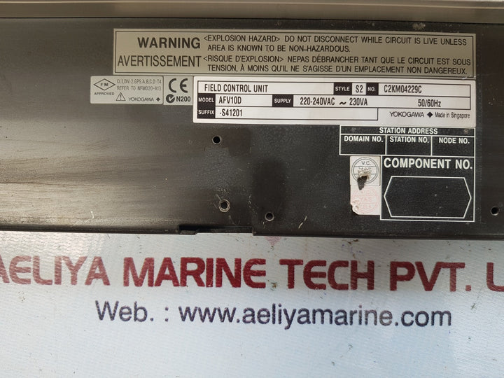 Yokogawa afv10d-s41201 field control unit