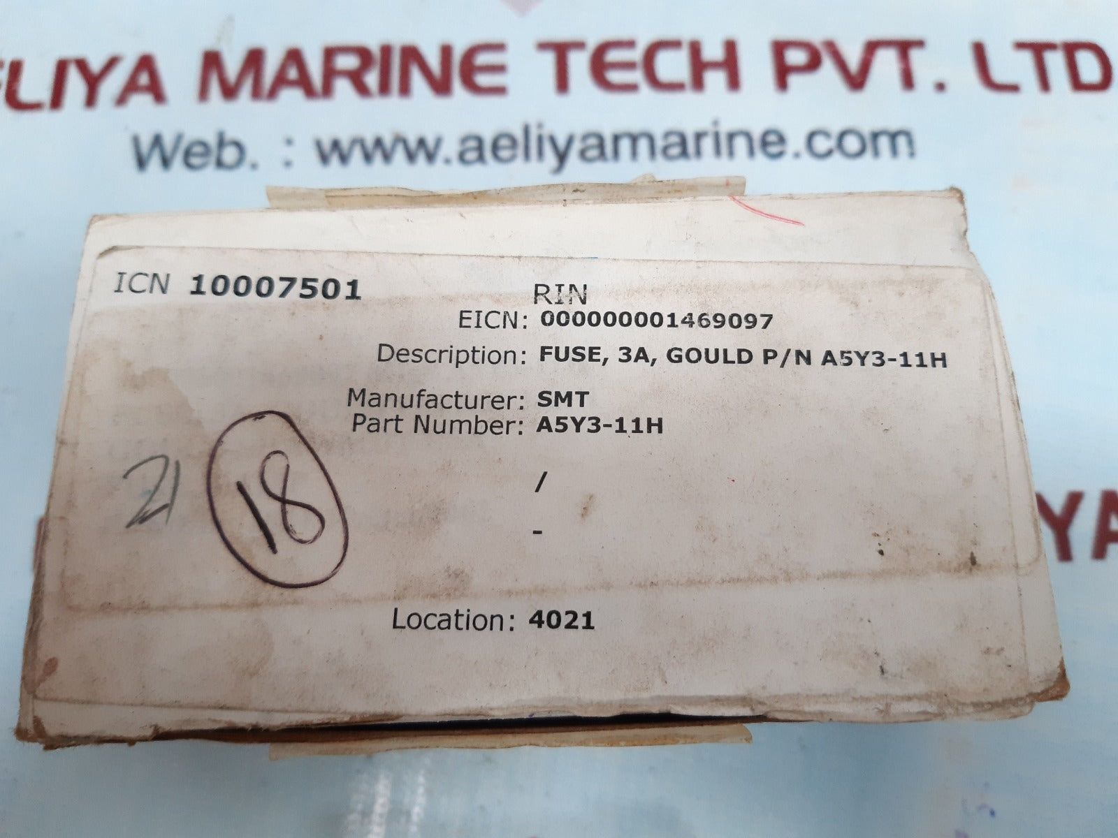 Set of 8x Gould shawmut a5y3-11h fuse 5 amp