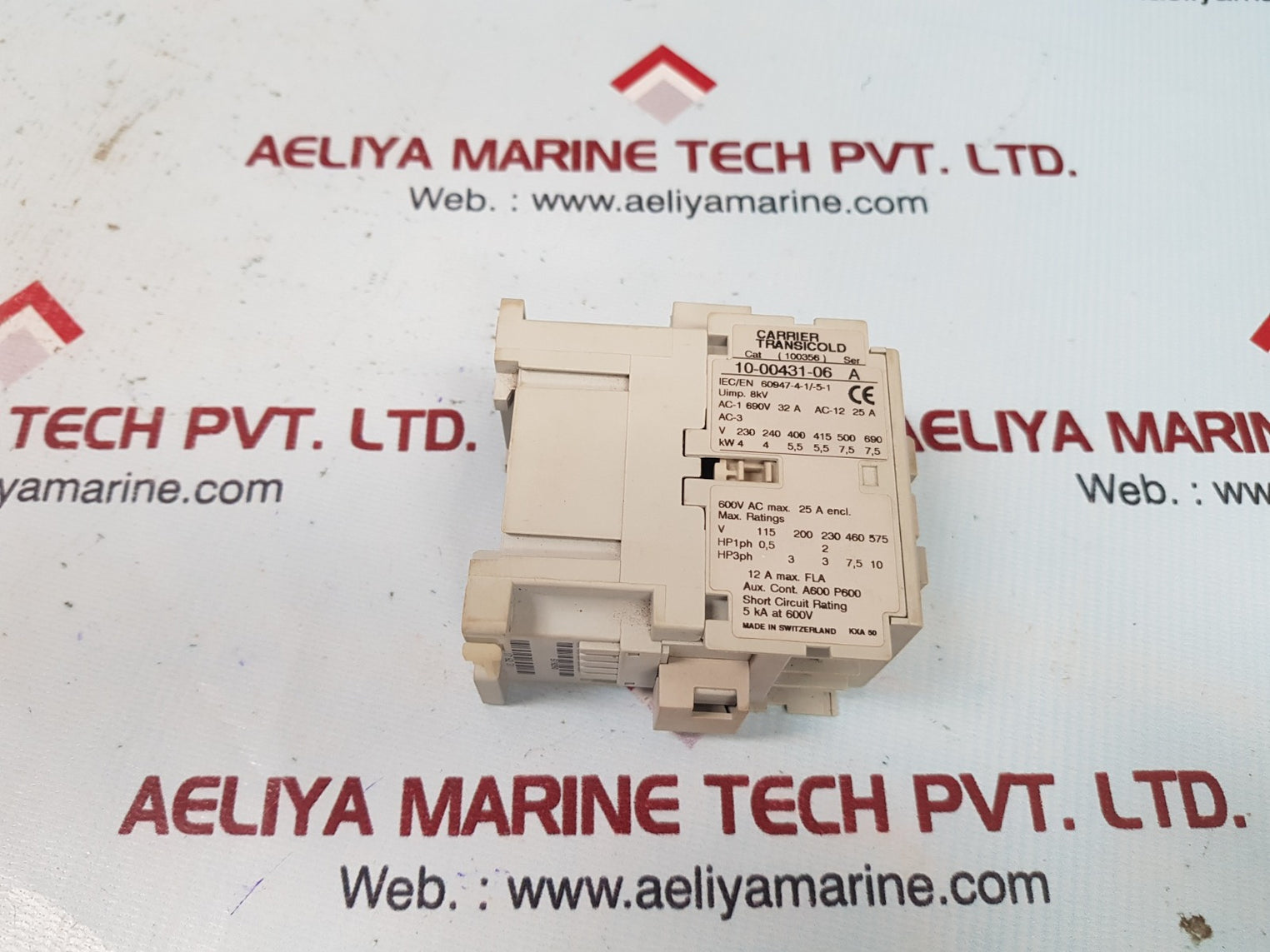 Carrier transicold 10-00431-06 magnetic contactor ser A