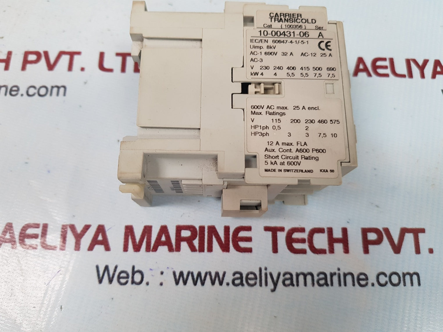 Carrier transicold 10-00431-06 magnetic contactor ser A