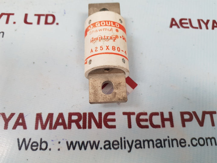 Gould shawmut a25x80-4 fuse 80amp 250vac 