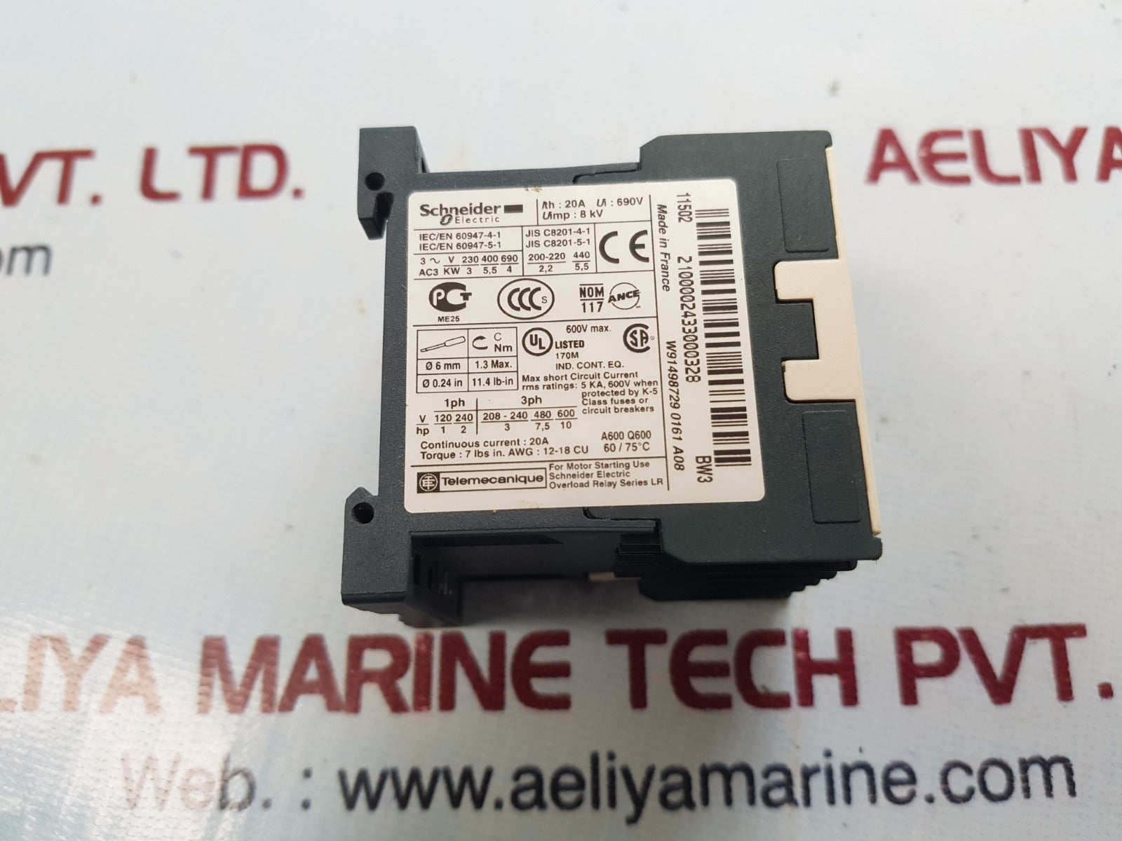 Schneider electric lp4k1210bw3 auxiliary contact 