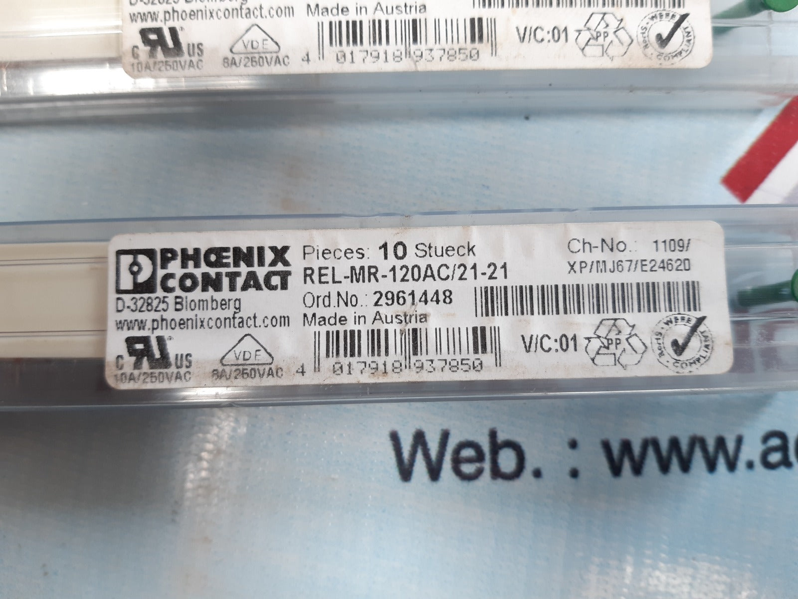 Phoenix contact rel-mr-120ac/21-21 mini relay 
