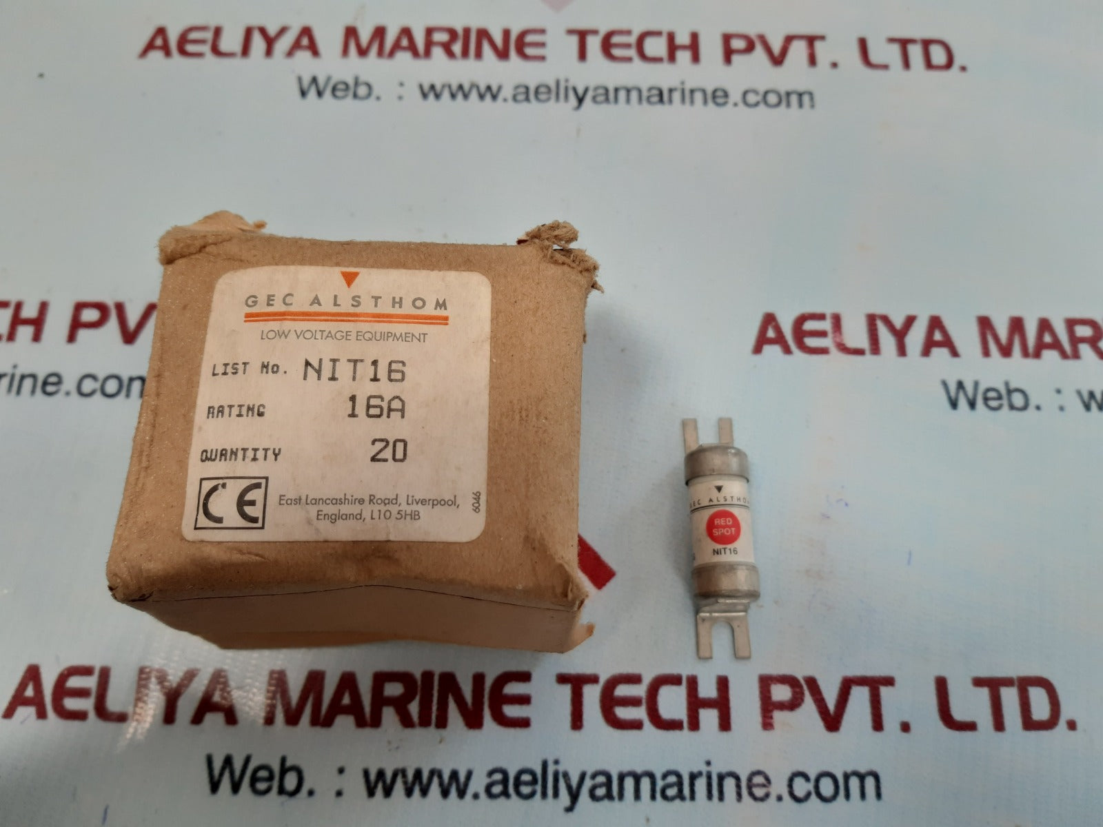 Set of 9x Gec alsthom nit16 fuse