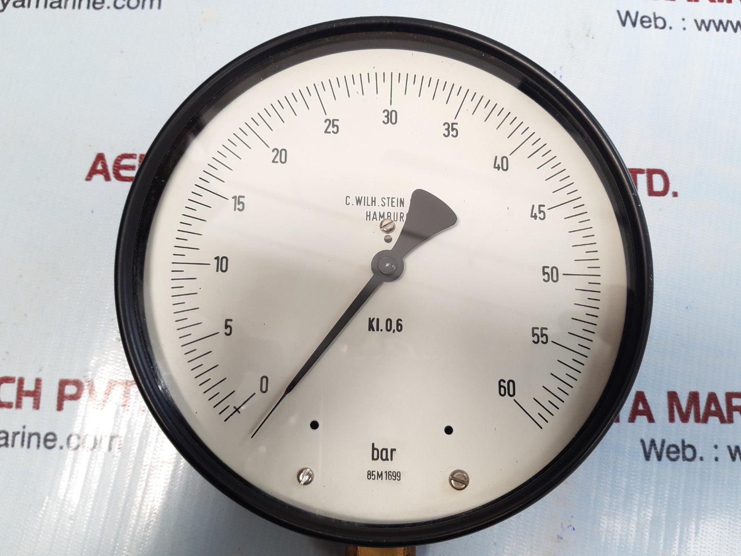 C.wilh.stein sohn kl.0,6 manometer pressure clock