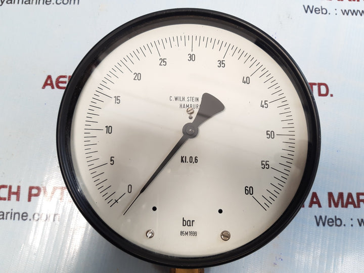 C.wilh.stein sohn kl.0,6 manometer pressure clock