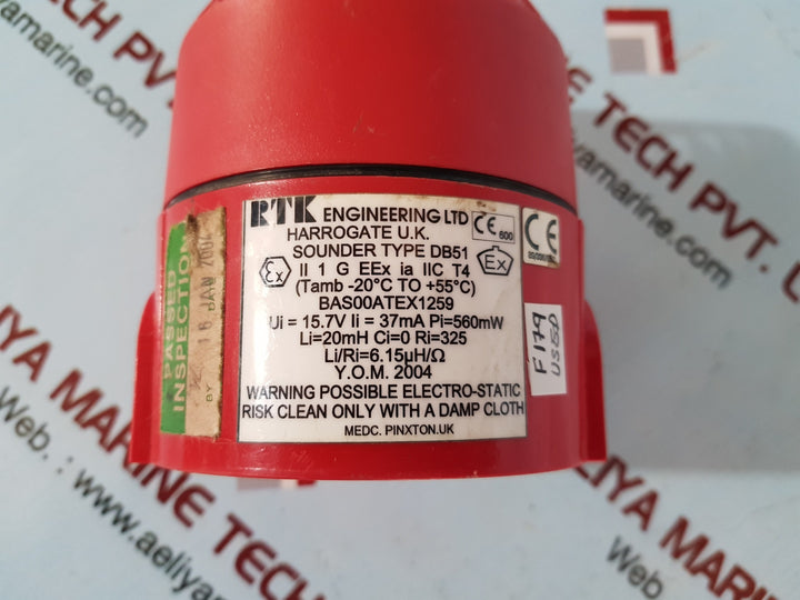 Rtk db51 intrinsically safe sounder