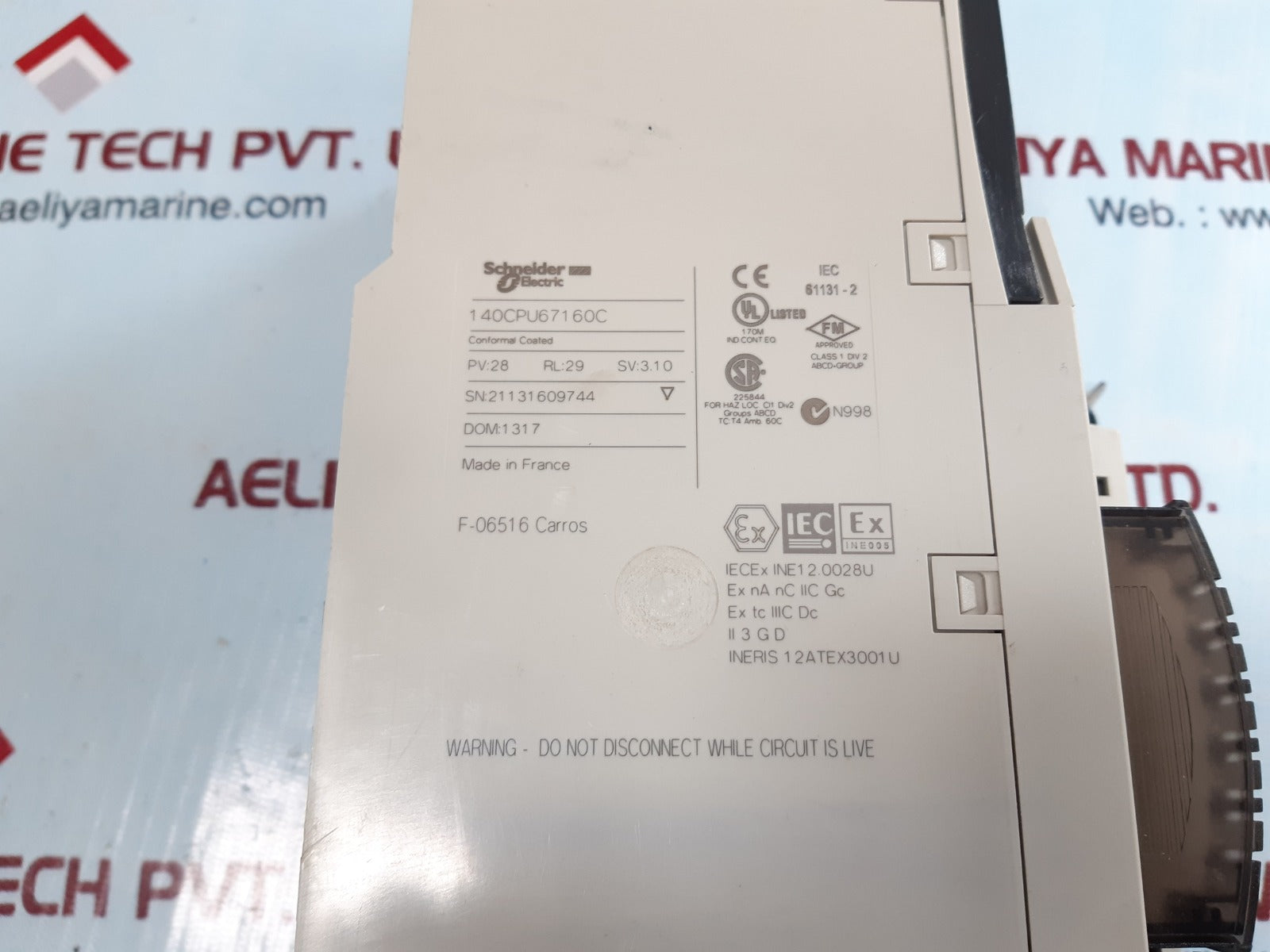 Schneider Electric 140Cpu67160 Cpu Module Pv:28