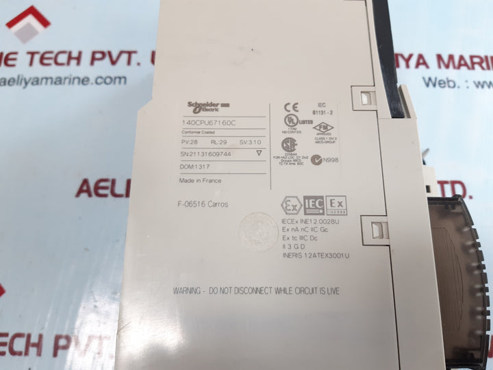 Schneider Electric 140Cpu67160 Cpu Module Pv:28