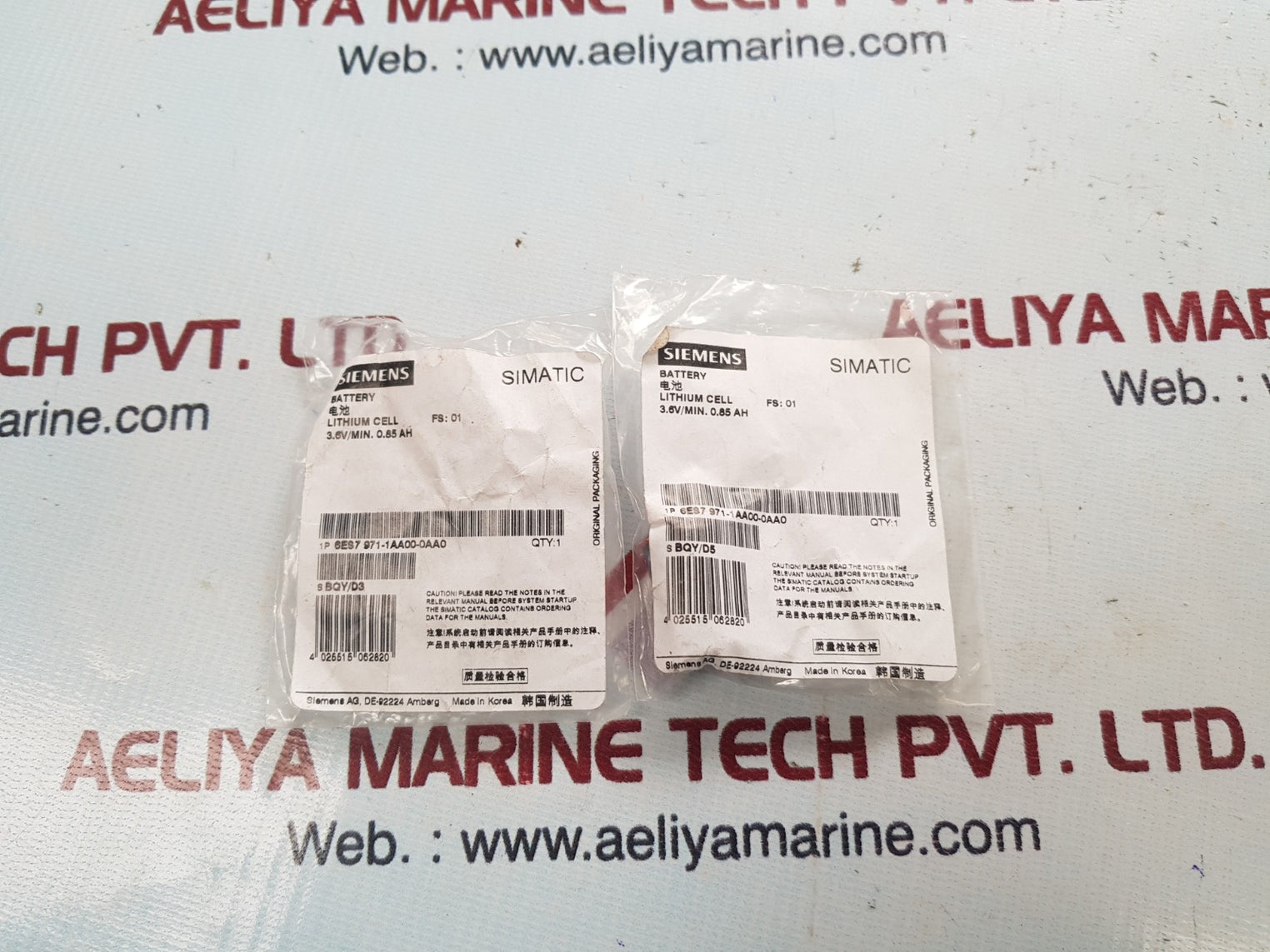 Set of 12x Tekcell/siemens sb-aa02 lithium primary battery