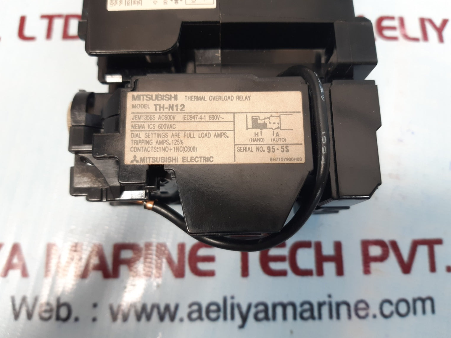 Mitsubishi s-k10 contactor with th-n12 thermal overload relay