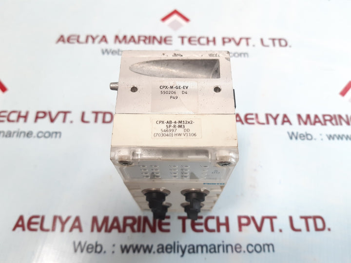 Festo cpx-m-ge-ev 550206 d4 interlinking block cpx-ab-4-m12x2-5p-r-m3