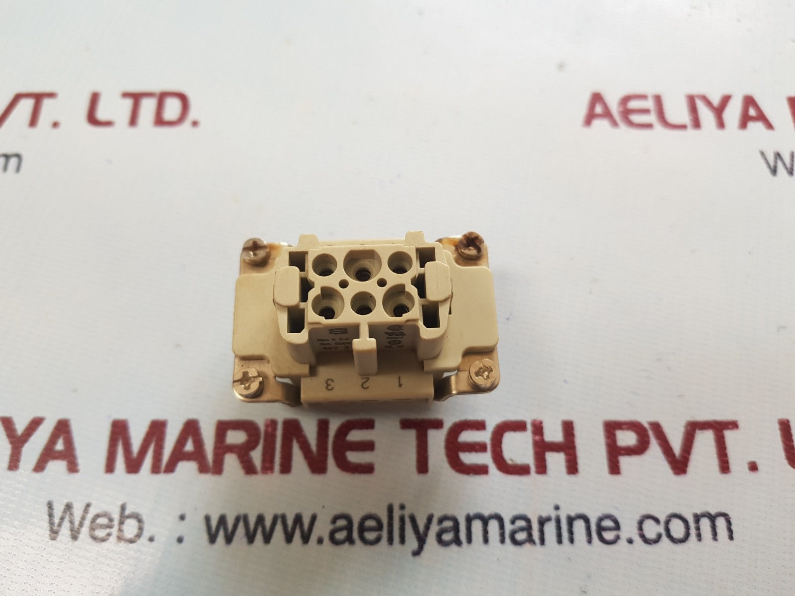 Set of 2x Harting han 6 e-bu-s female connector 09330062701 15a 500v
