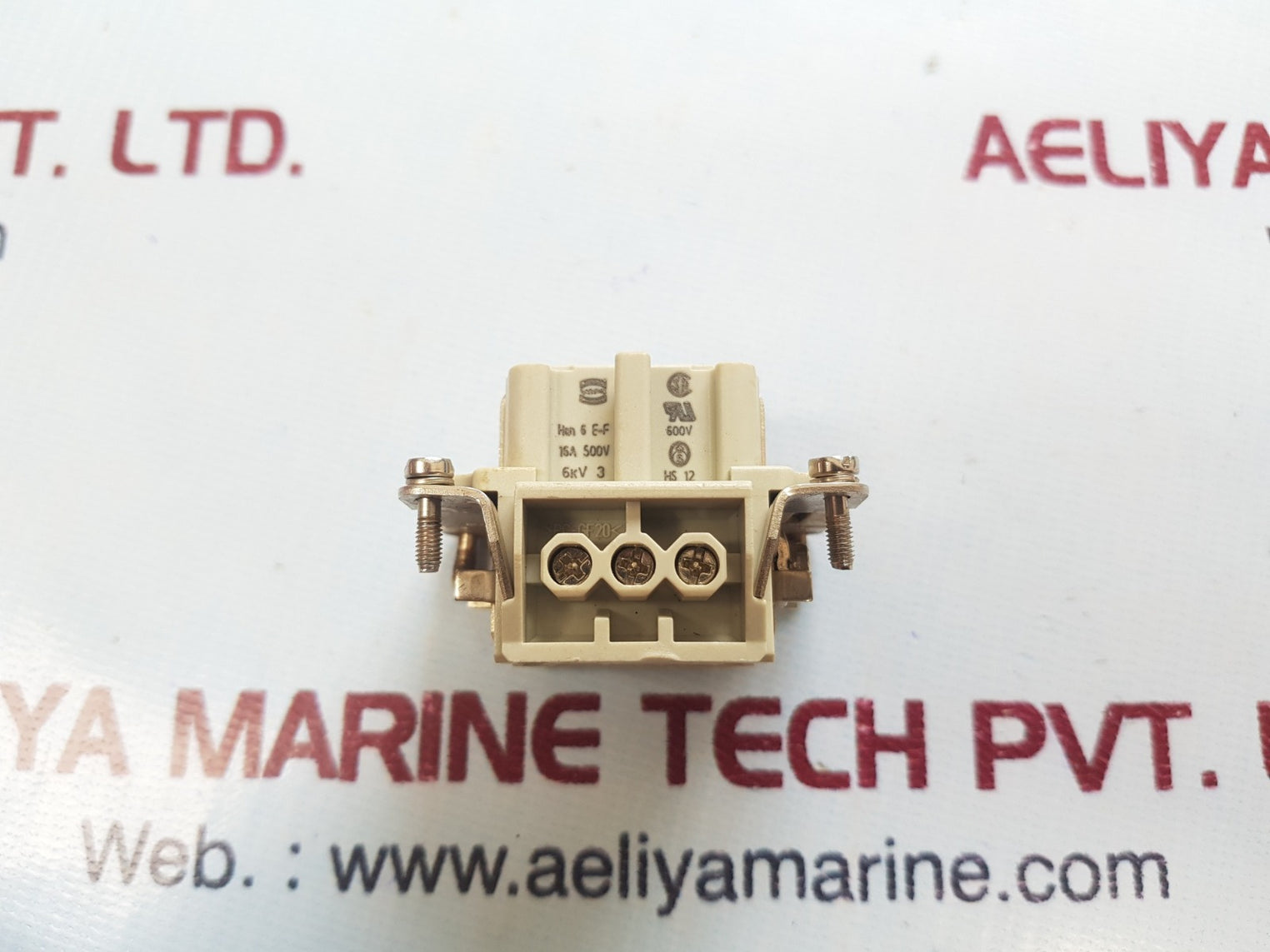 Set of 2x Harting han 6 e-bu-s female connector 09330062701 15a 500v