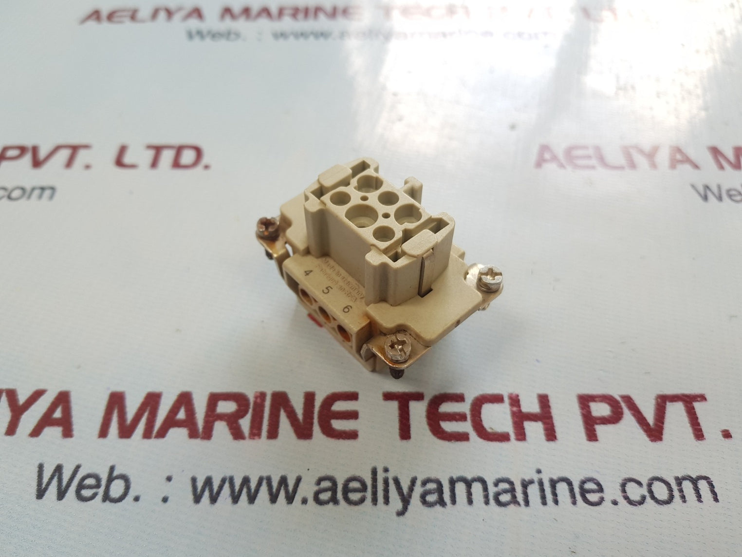 Set of 2x Harting han 6 e-bu-s female connector 09330062701 15a 500v