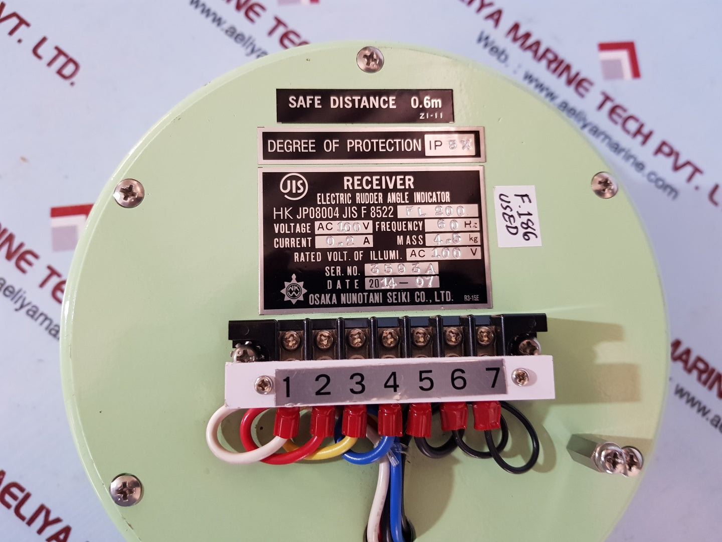 Osaka nunotani fl 200 electric rudder angle indicator