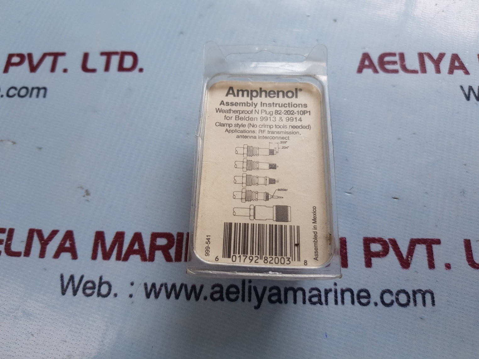 Amphenol n plug 82-202-10p1 straight crimp plug connector