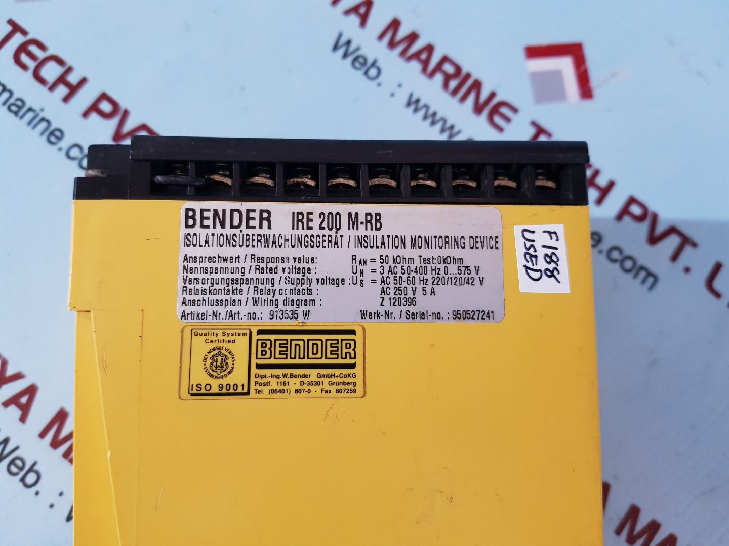Bender ire 200 m-rb insulation monitoring device