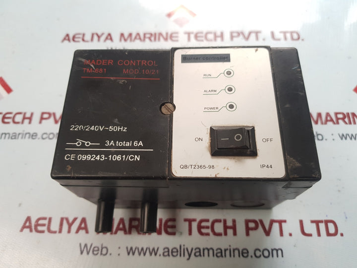 Mader control tm-681 burner controller