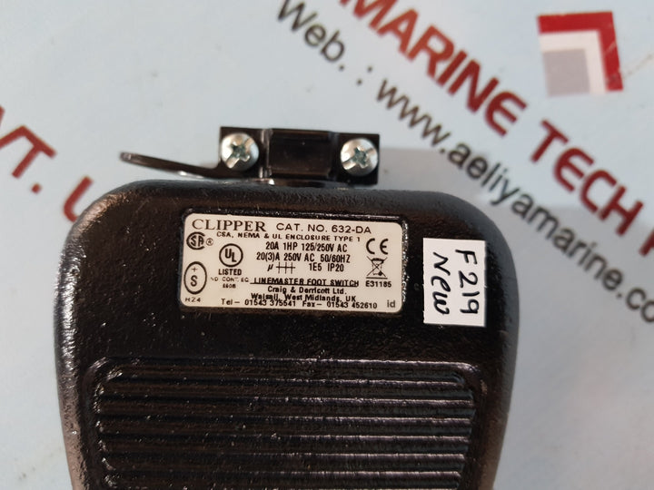Clipper 632-da linemaster foot switch