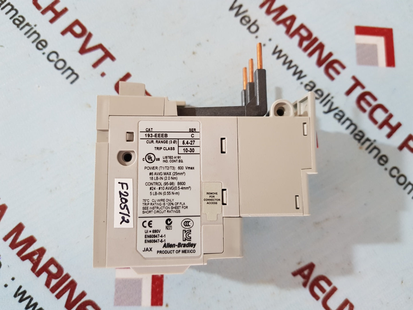 Allen-bradley e1 plus 193-eeeb overload relay ser. C