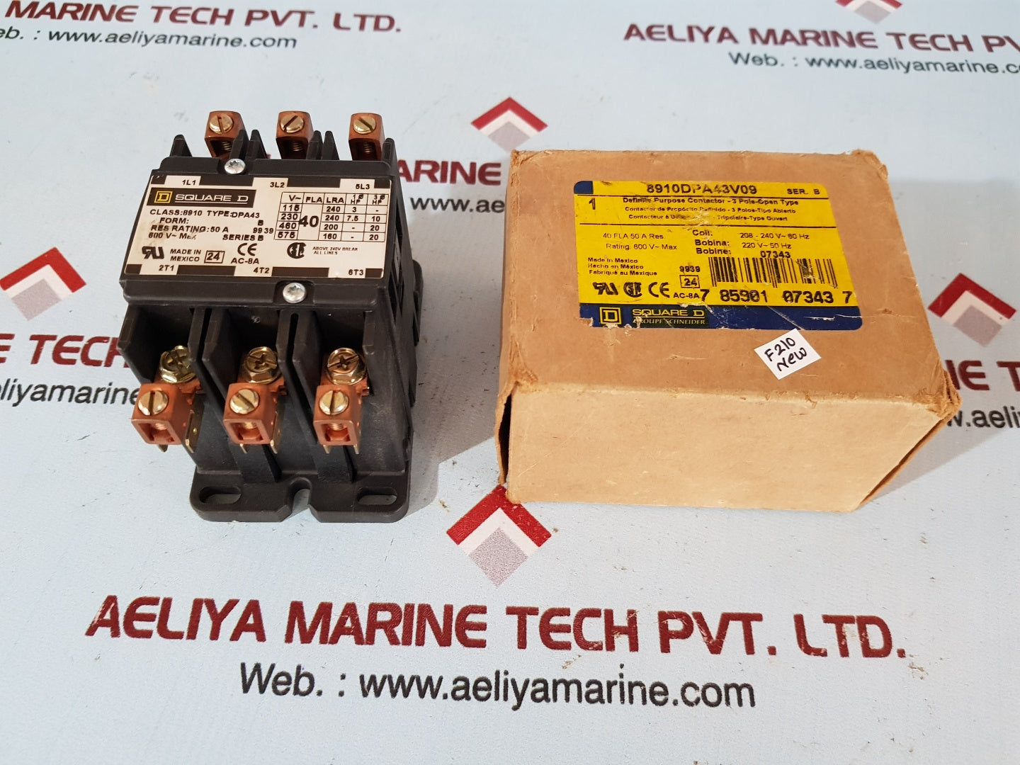 Square D 8910 dpa43 definite purpose contactor 3 pole