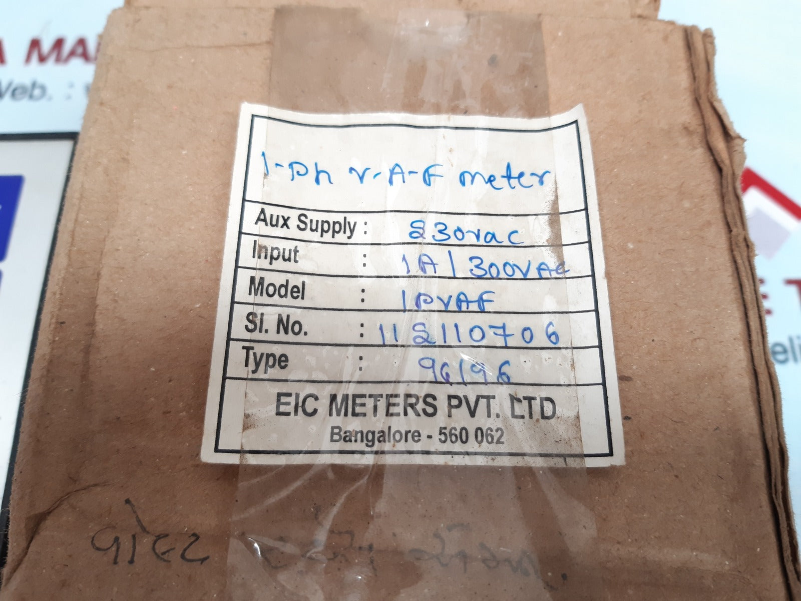 Eic 1-ph v-a-f meter