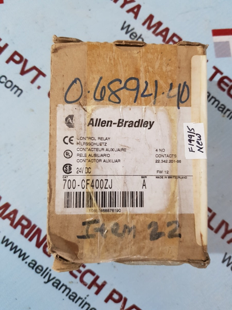 Allen-bradley 700-cf400zj control relay ser.A