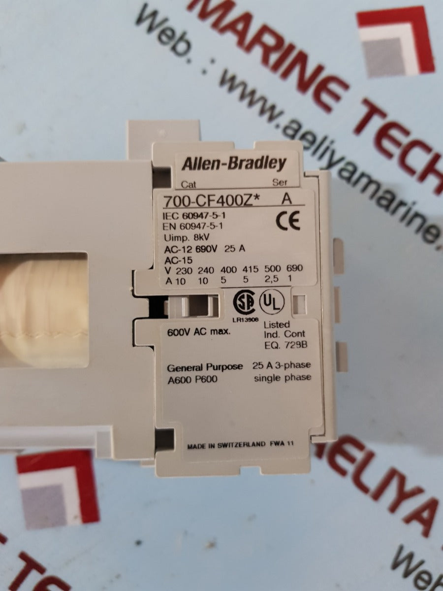 Allen-bradley 700-cf400zj control relay ser.A