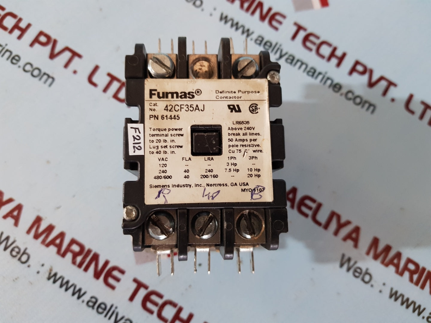 Furnas 42cf35aj definite purpose contacor