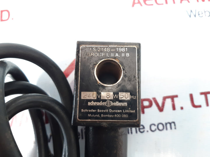 Schrader i.s.2148-1981 solenoid operated valve 240v 