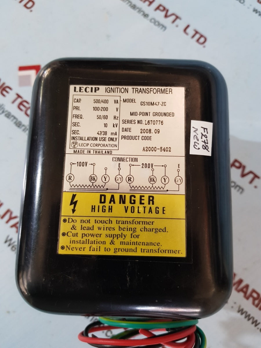 Lecip gs10m47-zc ignition transformer