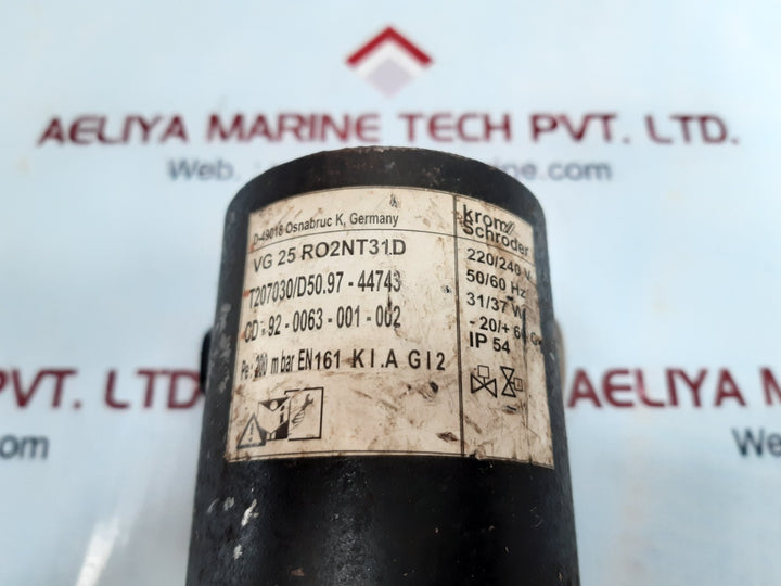 Krom schroder vg 25 ro2nt31d solenoid valve 220/240 v