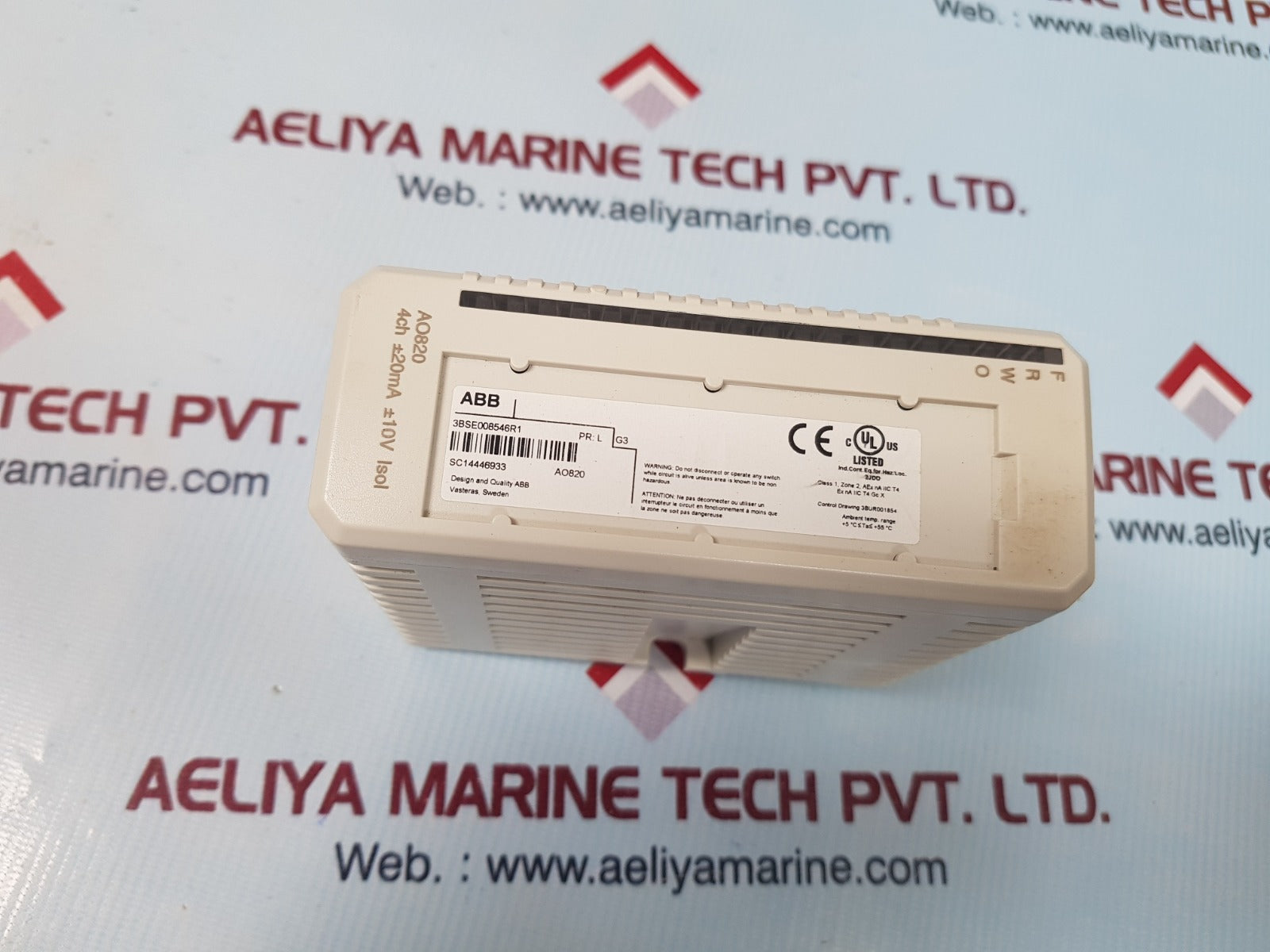 Abb ao820 3bse008546r1 analog output module pr:l