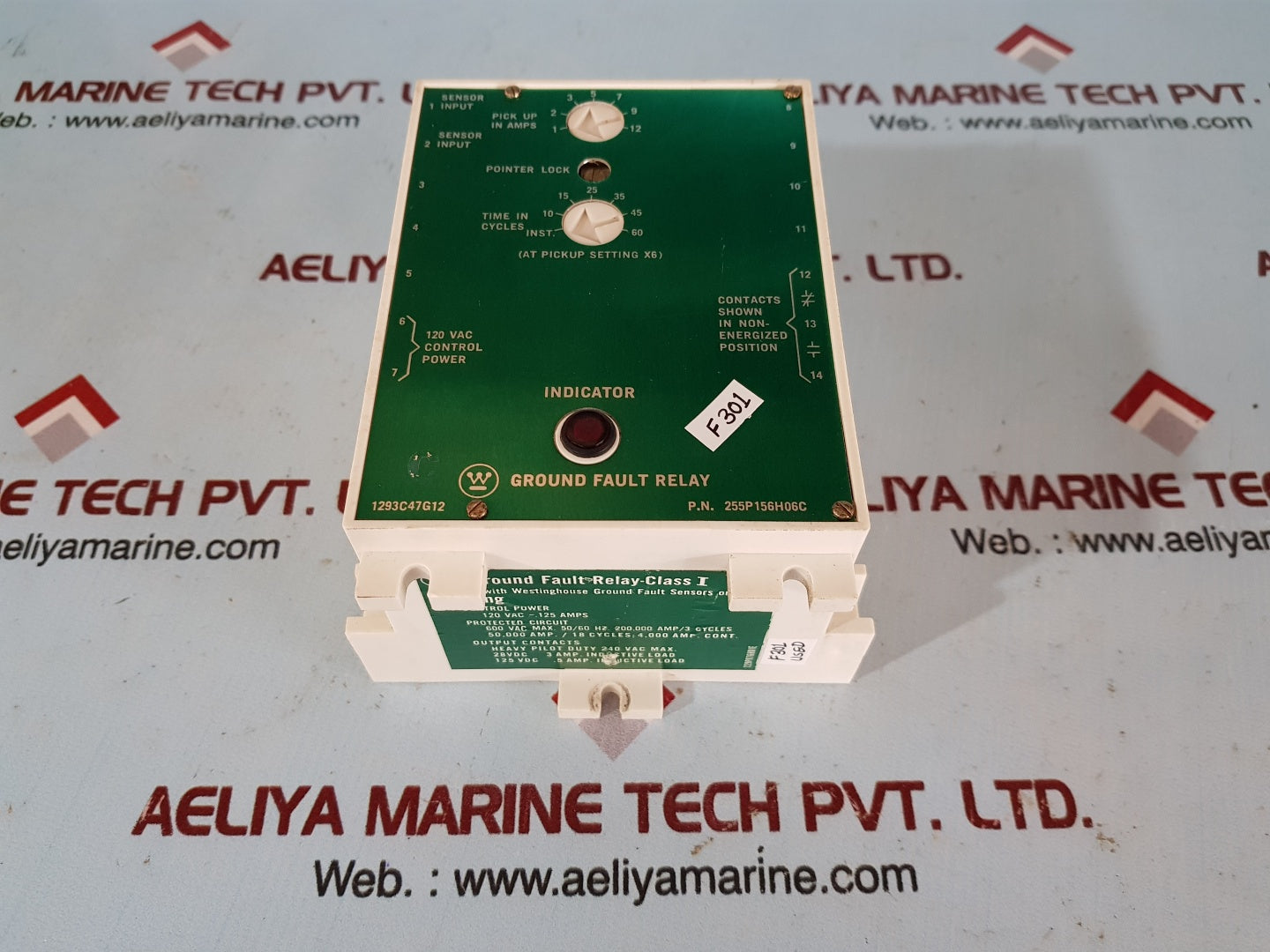 Westinghouse 1293C47G12 Ground Fault Relay 120Vac-125Amps
