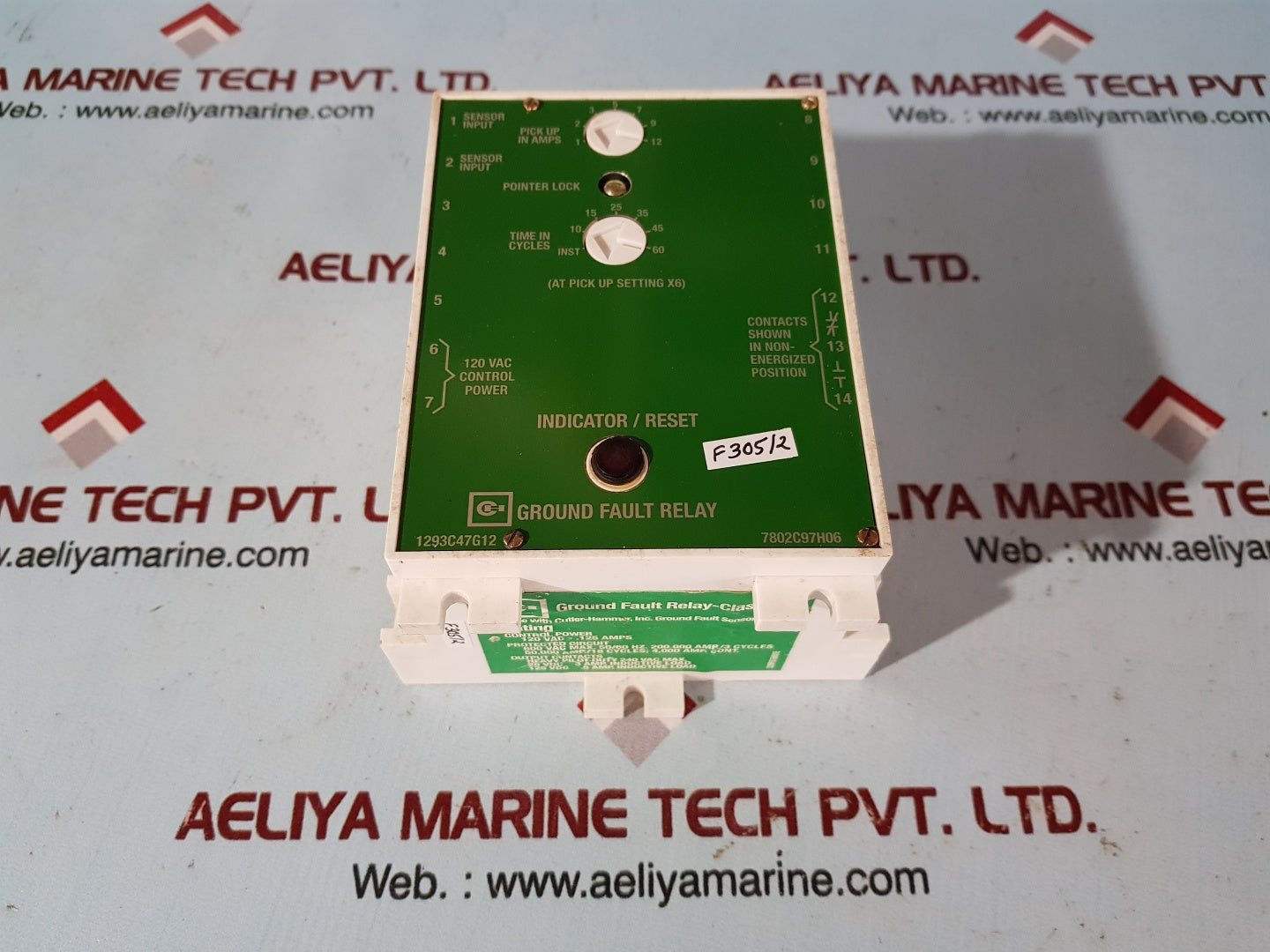 Cutler-hammer 1293C47G12 Ground Fault Relay 7802C97H06

