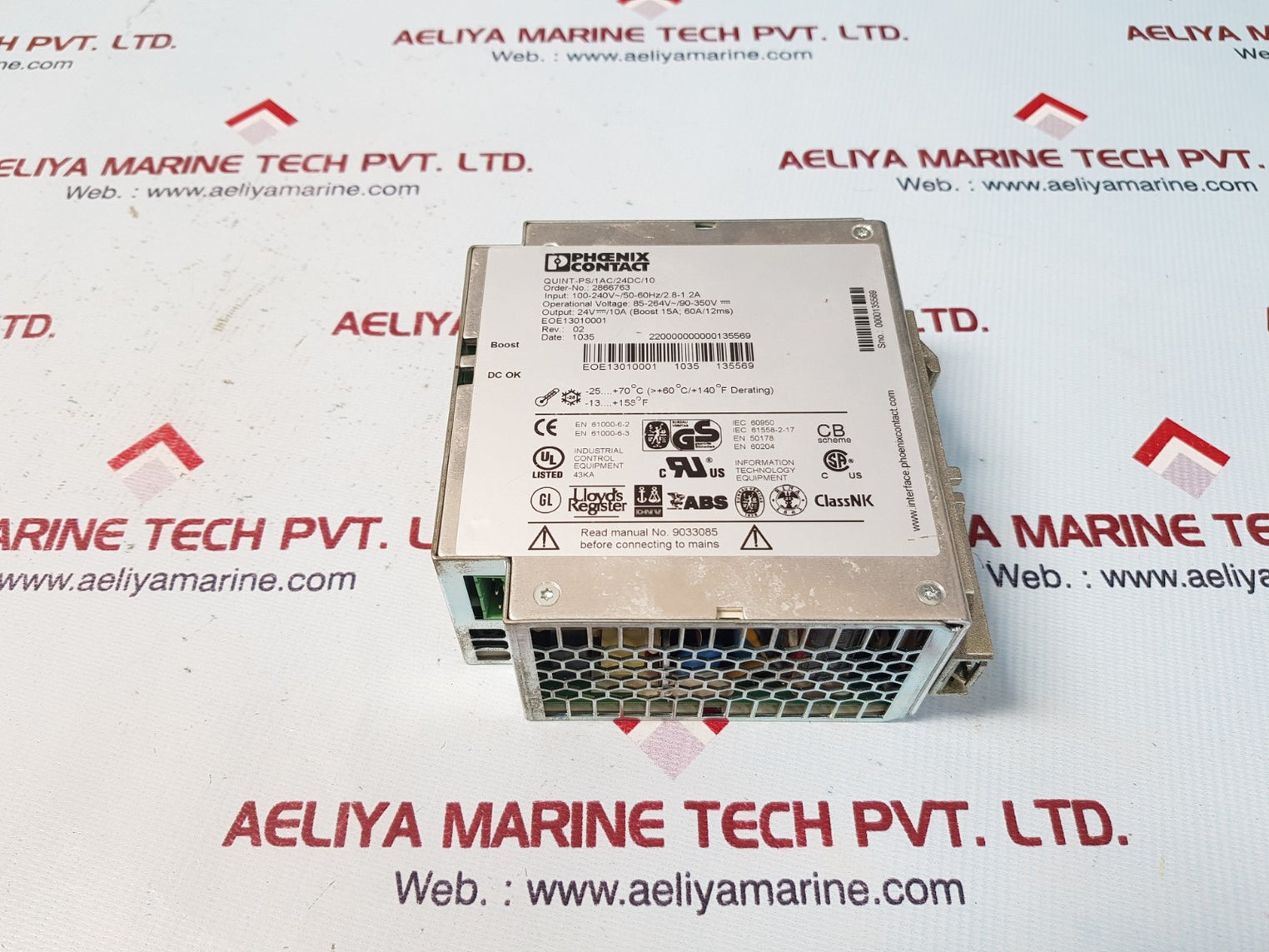 Phoenix quint-ps/1ac/24dc/10 quint power supply