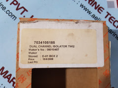 Weidmuller twi-2 dual chanel isolator twi-2/4-20ma/x