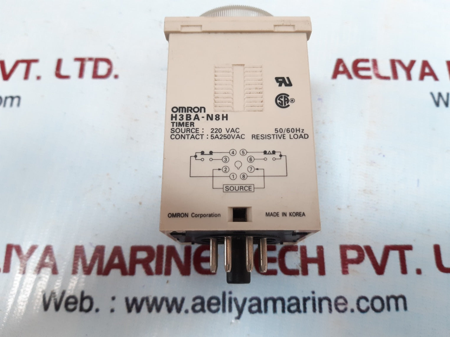 Omron h3ba-n8h timer 0-30min 220vac 50/60hz