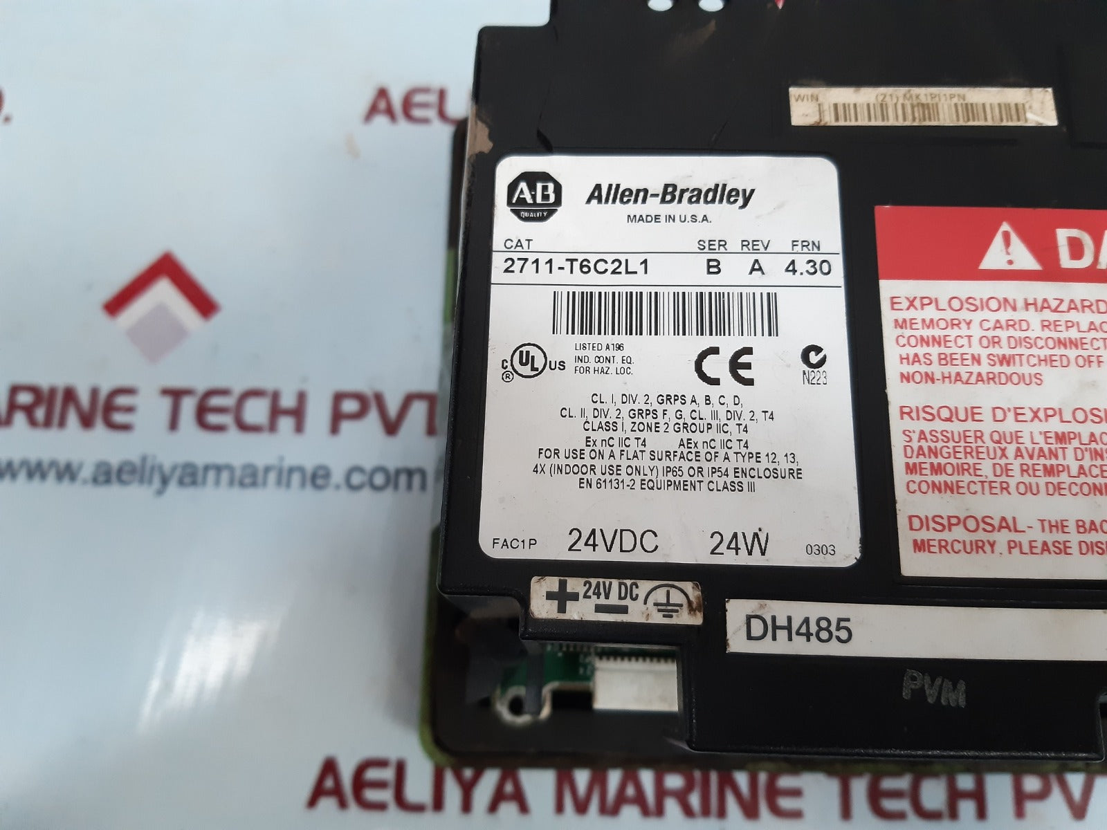 Allen-bradley panel view 600 2711-t6c2l1 ser B rev A