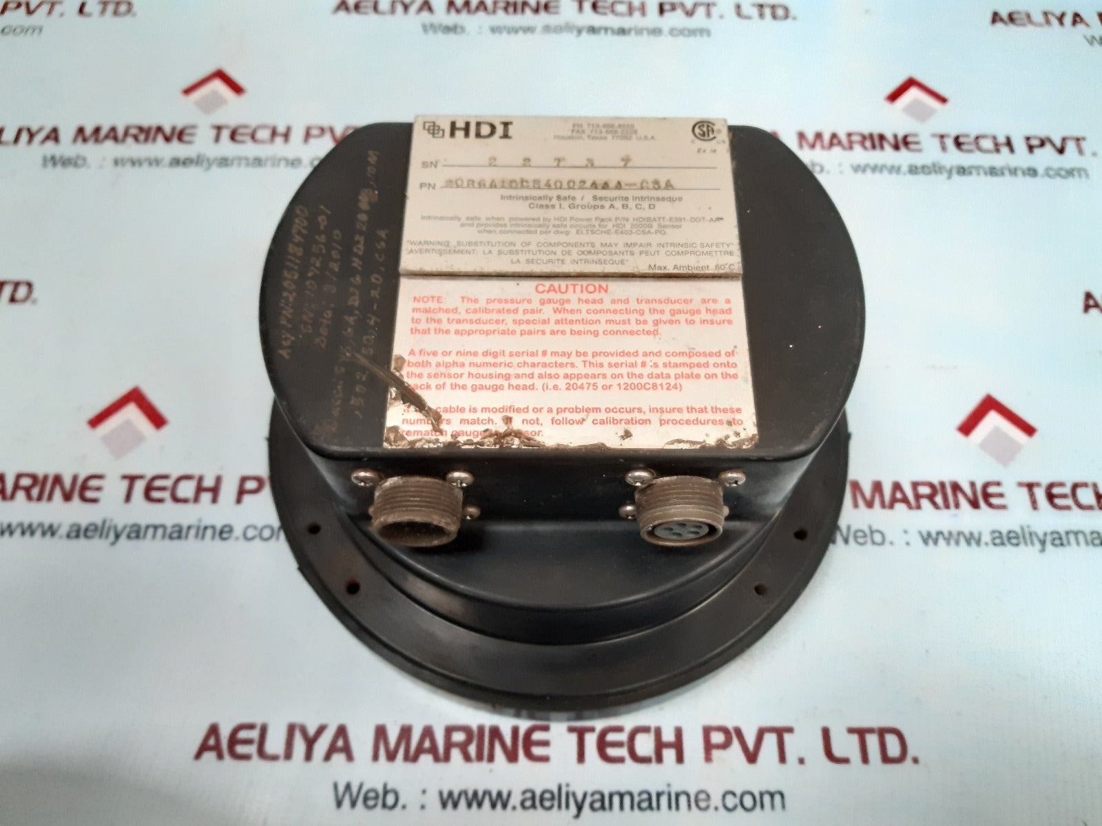 Hdi hdibatt-e391-dot-aa pressure gauge system 20b6a10cs4002aaa-csa
