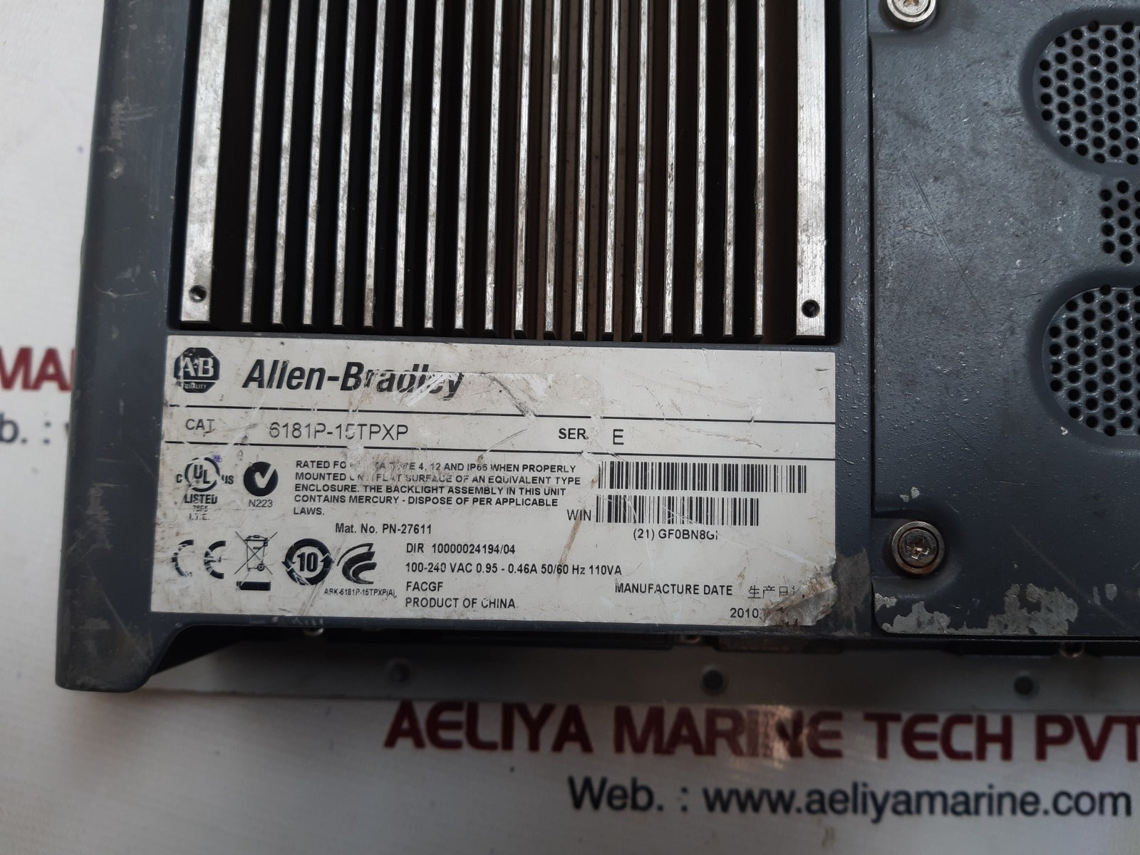 Allen-bradley 1500p 6181p-15tpxp integrated display computer 