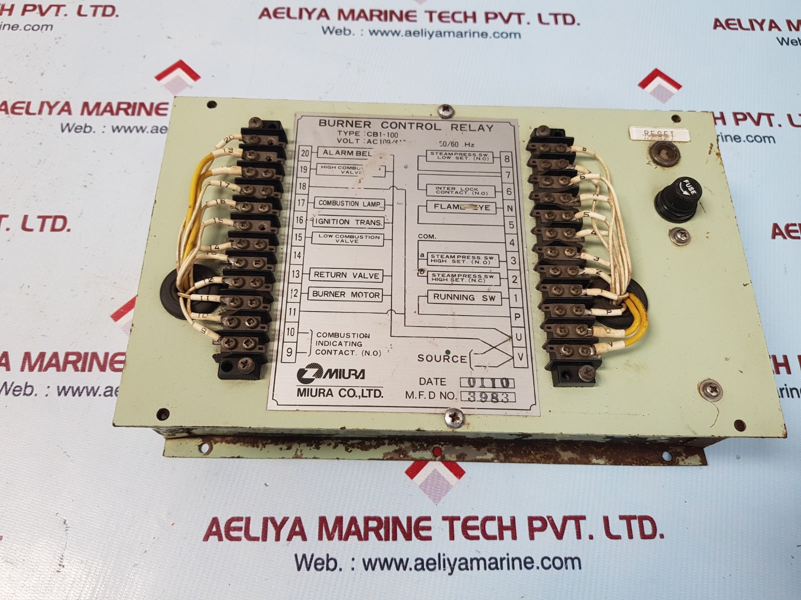 Miura cb1-100 burner control relay