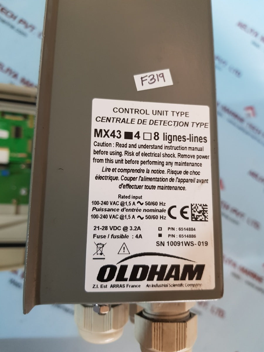 Oldham mx43 gas detection analog & digital controller