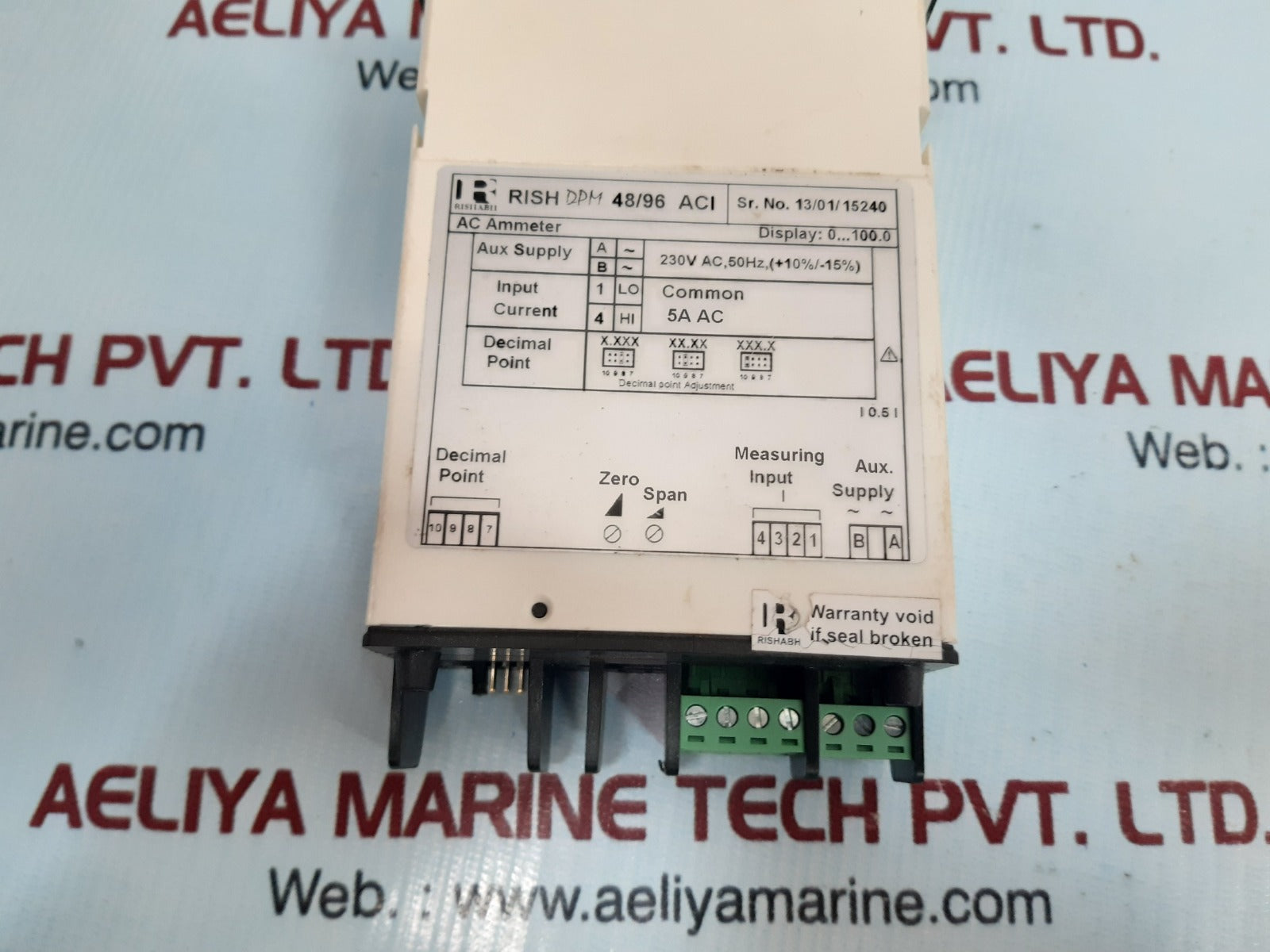 Rishabh rish dpm 48/96 aci digital panel meter