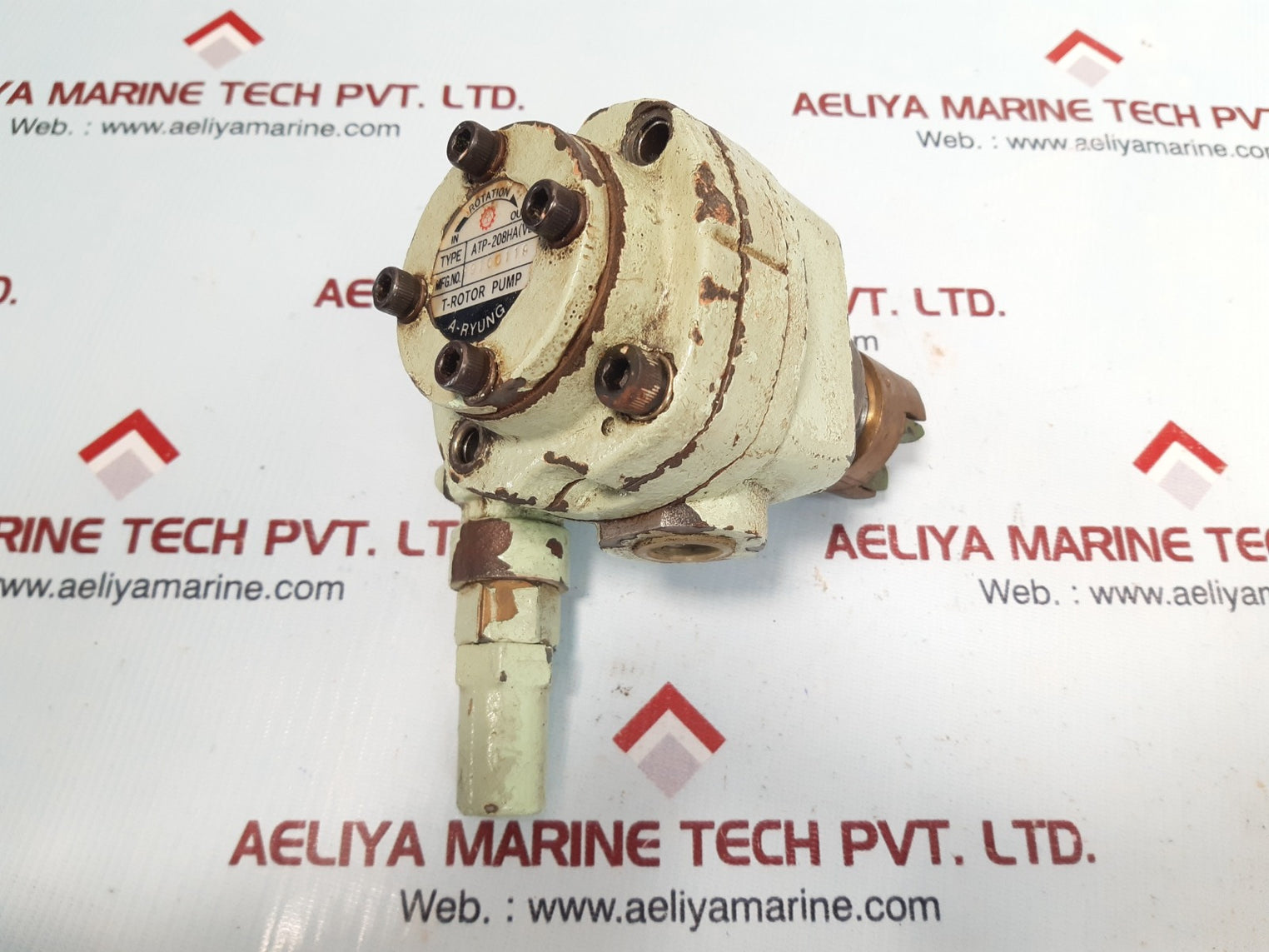 A-ryung atp-208ha(vb) t-rotor pump with ar-3s relief valve Used 