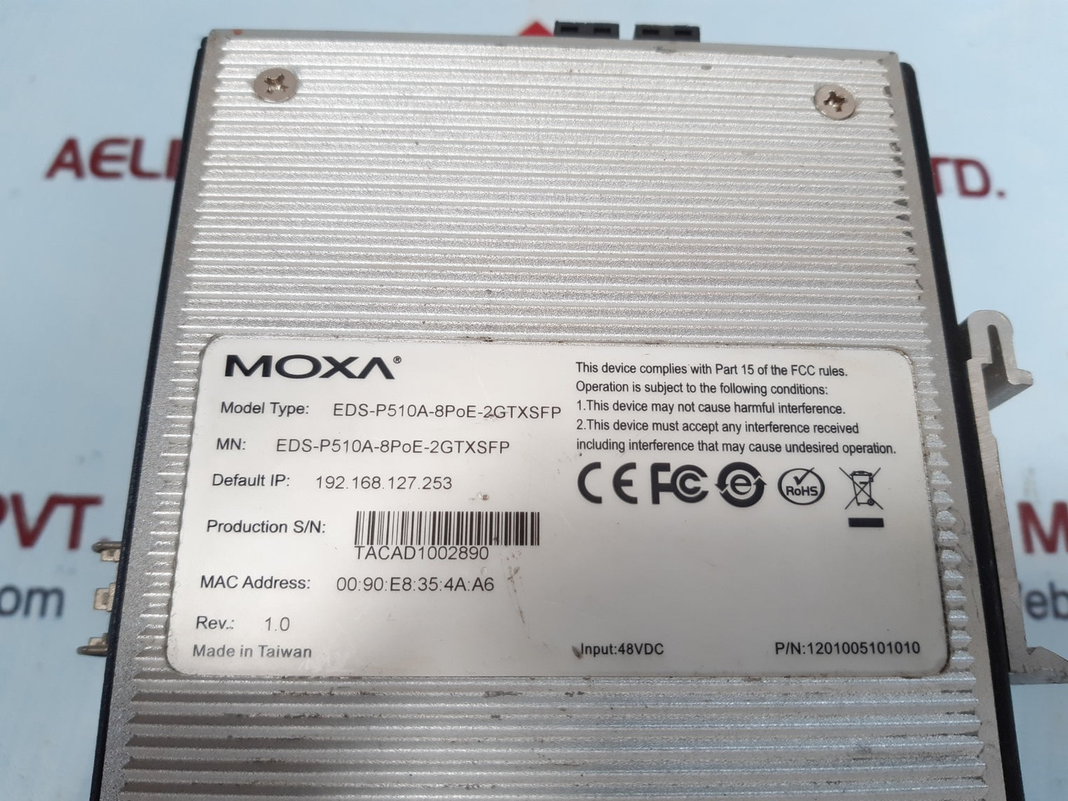 Moxa eds-p510a-8poe-2gtxsfp ethernet switch