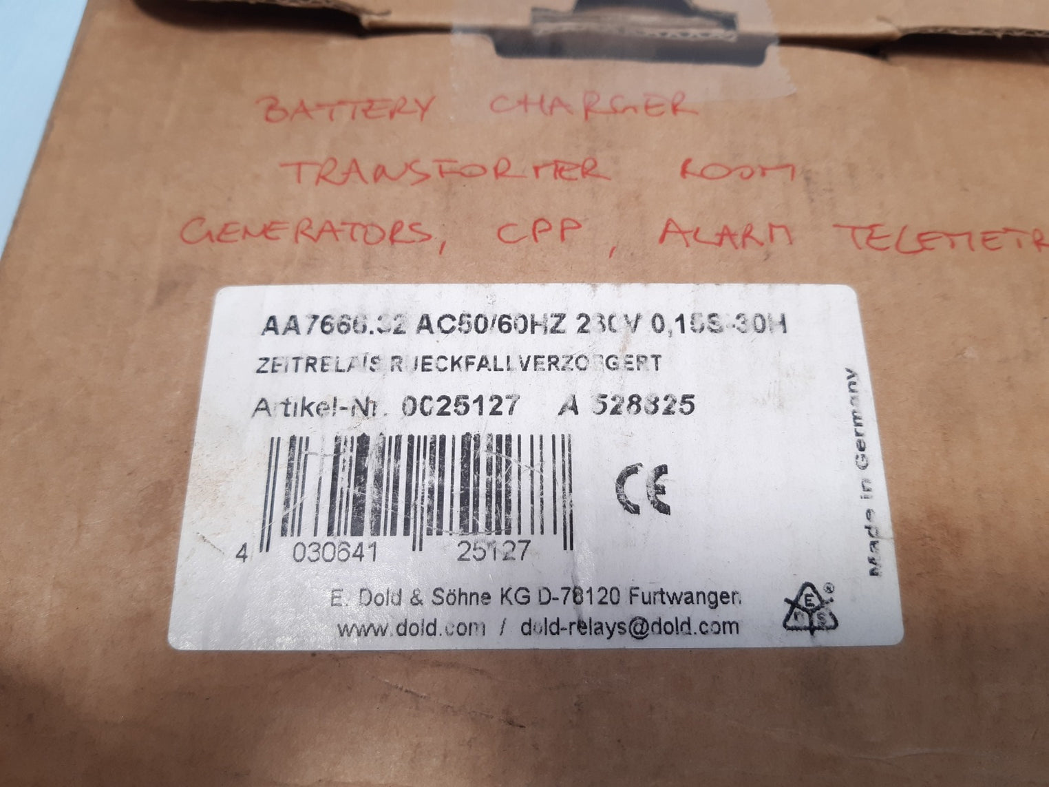 E.dold & sohne aa7666.32 timing relay 