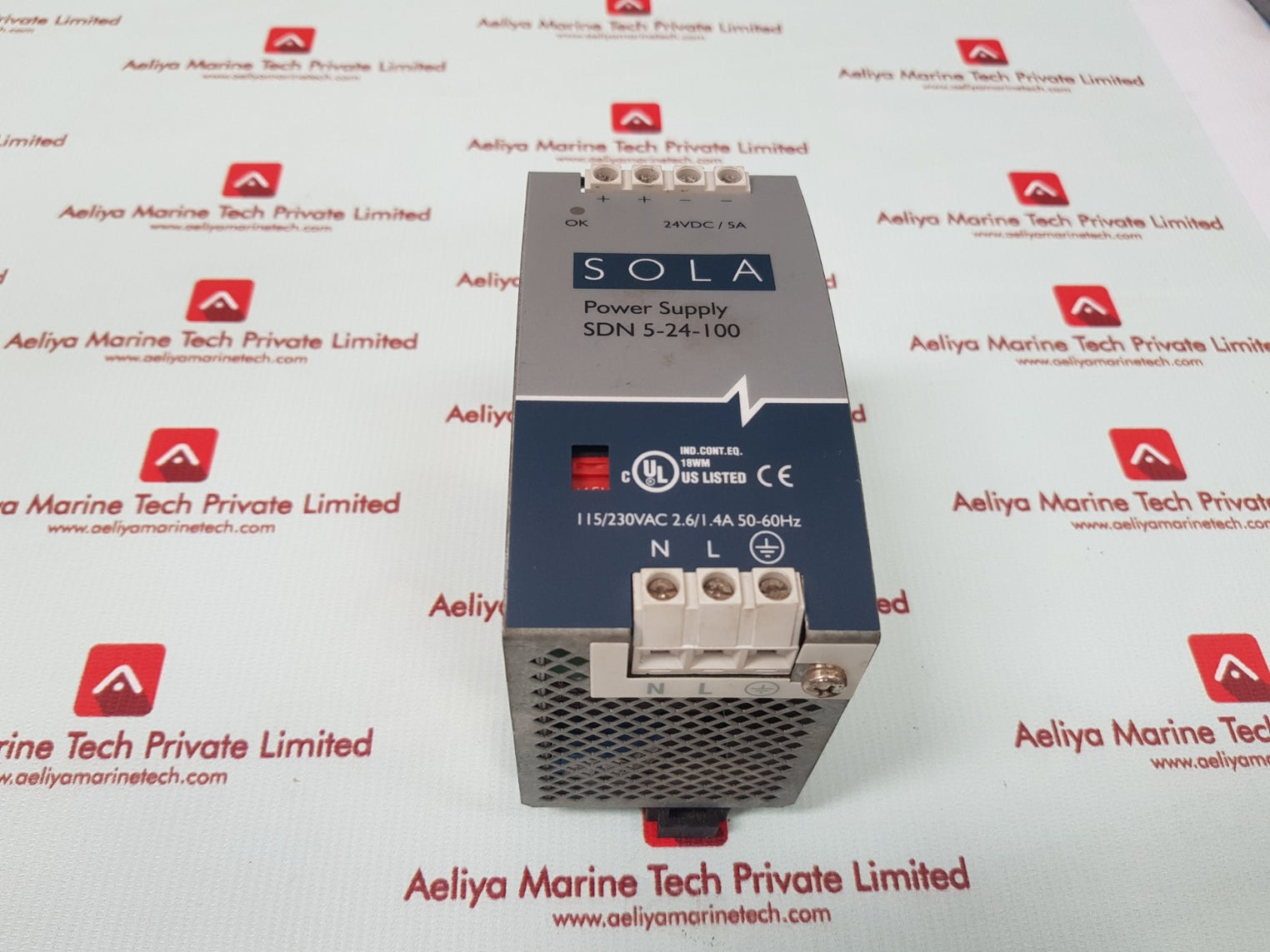 Sola sdn 5-24-100 power supply 115/230vac 2.6/1.4a 50-60hz